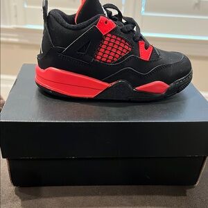 Kids Black and Red Athletic Shoes